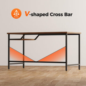 Rolling Computer Desk with Wheels, Gaming Desk for Small Spaces, Modern Simple Style Table for Home Office, Study Writing Table (Caster, Rustic Brown, 32 inch)