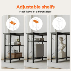 Rolling Computer Desk with Wheels, Gaming Desk for Small Spaces, Modern Simple Style Table for Home Office, Study Writing Table (Caster, Rustic Brown, 32 inch)