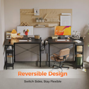 Rolling Computer Desk with Wheels, Gaming Desk for Small Spaces, Modern Simple Style Table for Home Office, Study Writing Table (Caster, Rustic Brown, 32 inch)