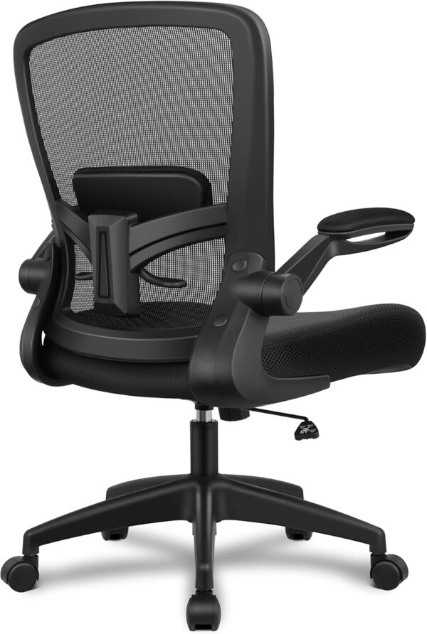 FelixKing Office Chair, Ergonomic Desk Chair Breathable Mesh Chairs with Adjustable High Back Lumbar Support Flip-up Armrests, Executive Swivel Comfy Task Computer Chairs for Home Office Black