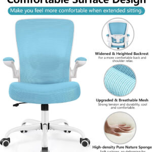 FelixKing Office Chair, Ergonomic Desk Chair Breathable Mesh Chairs with Adjustable High Back Lumbar Support Flip-up Armrests, Executive Swivel Comfy Task Computer Chairs for Home Office Black