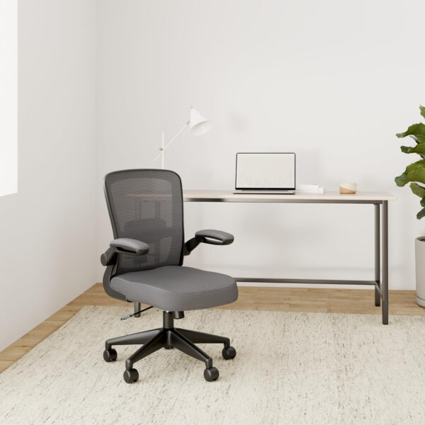 FelixKing Office Chair, Ergonomic Desk Chair Breathable Mesh Chairs with Adjustable High Back Lumbar Support Flip-up Armrests, Executive Swivel Comfy Task Computer Chairs for Home Office Black