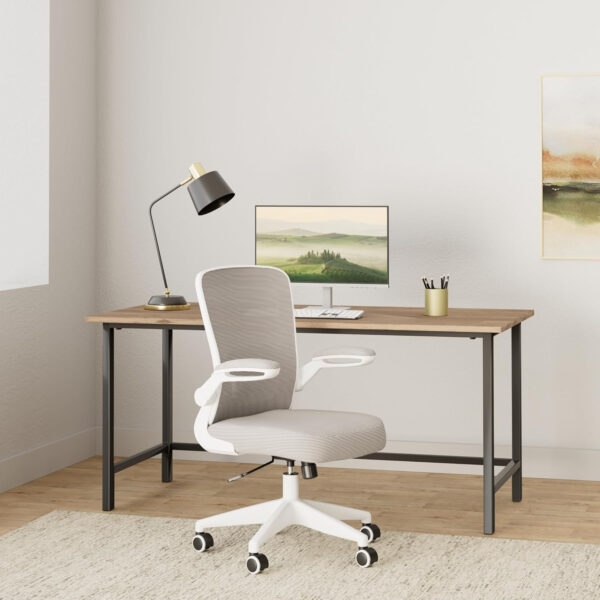 FelixKing Office Chair, Ergonomic Desk Chair Breathable Mesh Chairs with Adjustable High Back Lumbar Support Flip-up Armrests, Executive Swivel Comfy Task Computer Chairs for Home Office Black