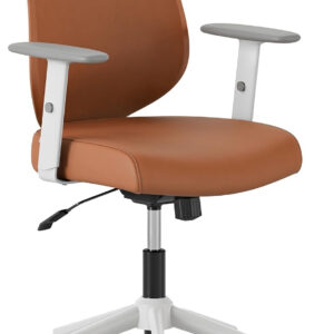 Branch Daily Chair - Vegan Leather Office Chair with Swivel, Lumbar Rest, and Adjustable Armrests - Comfortable Seating for Improved Posture and Productivity - Dune