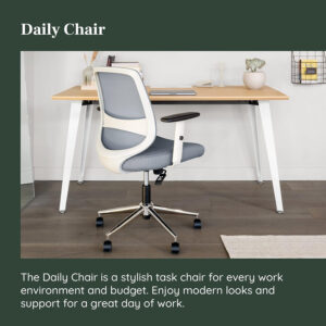 Branch Daily Chair - Vegan Leather Office Chair with Swivel, Lumbar Rest, and Adjustable Armrests - Comfortable Seating for Improved Posture and Productivity - Dune