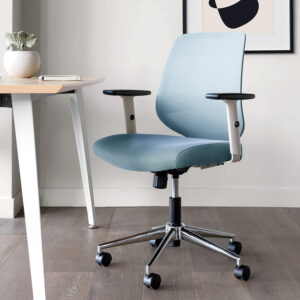 Branch Daily Chair - Vegan Leather Office Chair with Swivel, Lumbar Rest, and Adjustable Armrests - Comfortable Seating for Improved Posture and Productivity - Dune