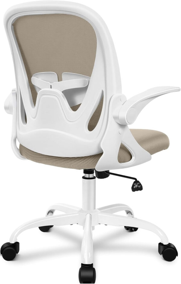 Primy Office Chair Ergonomic Desk Chair with Flip up Armrests Swivel Breathable Desk Mesh Computer Chair with Adjustable Lumbar Support and Height for Conference Room (Black)