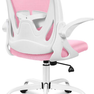 Primy Office Chair Ergonomic Desk Chair with Flip up Armrests Swivel Breathable Desk Mesh Computer Chair with Adjustable Lumbar Support and Height for Conference Room (Black)