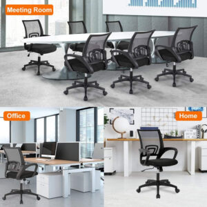 68873c65773a829c2ac712dada0af235dbcfd701c420ed2e8b426.jpg Home Office Chair Ergonomic Desk Chair Mesh Computer Chair with Lumbar Support Armrest Executive Rolling Swivel Adjustable Mid Back Task Chair for Women Adults, Black