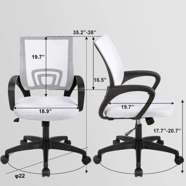 68873c67f14bd9ee115fae3da07c44c245cb3ede819eb3cba1c3d.jpg Home Office Chair Ergonomic Desk Chair Mesh Computer Chair with Lumbar Support Armrest Executive Rolling Swivel Adjustable Mid Back Task Chair for Women Adults, Black