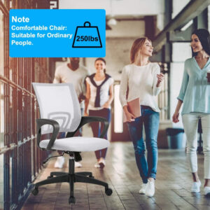 68873c68d8610c0d5c4bc515f9be95261837435802c2bc184a5a3.jpg Home Office Chair Ergonomic Desk Chair Mesh Computer Chair with Lumbar Support Armrest Executive Rolling Swivel Adjustable Mid Back Task Chair for Women Adults, Black
