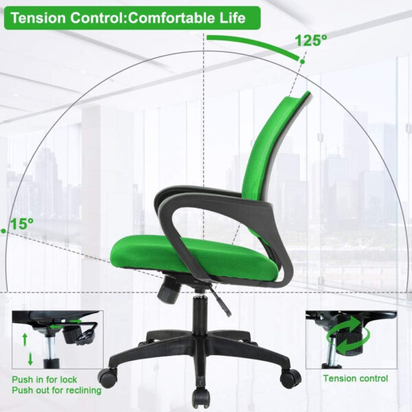 68873c73a85b011af171f8220908611e4968e5fb96f4acf50d4c1.jpg Home Office Chair Ergonomic Desk Chair Mesh Computer Chair with Lumbar Support Armrest Executive Rolling Swivel Adjustable Mid Back Task Chair for Women Adults, Black
