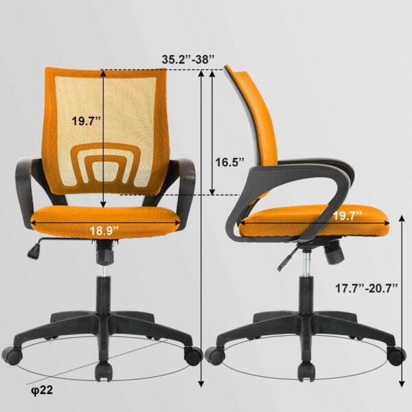 68873c7843b27debde0dd25d0d29d0c86d25ff79c34df55e538c2.jpg Home Office Chair Ergonomic Desk Chair Mesh Computer Chair with Lumbar Support Armrest Executive Rolling Swivel Adjustable Mid Back Task Chair for Women Adults, Black