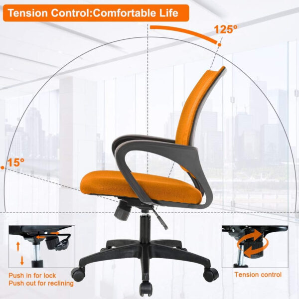 68873c7c68f5252cff438d665b01daec7fc40c421e65ab2e6a8e6.jpg Home Office Chair Ergonomic Desk Chair Mesh Computer Chair with Lumbar Support Armrest Executive Rolling Swivel Adjustable Mid Back Task Chair for Women Adults, Black