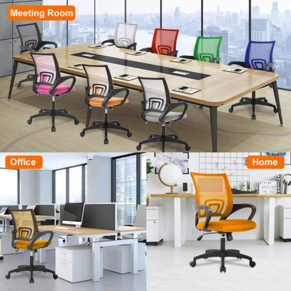 68873c7d5f29c56e97e54089d04134f765211420406938bd85723.jpg Home Office Chair Ergonomic Desk Chair Mesh Computer Chair with Lumbar Support Armrest Executive Rolling Swivel Adjustable Mid Back Task Chair for Women Adults, Black
