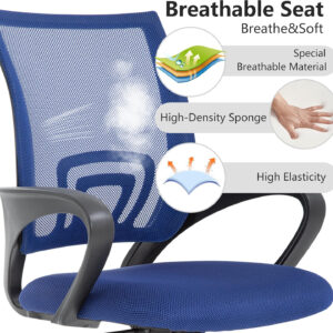 68873c83dcf7cc60d9f37c434f50de813bbe5adb8bdf673212d74.jpg Home Office Chair Ergonomic Desk Chair Mesh Computer Chair with Lumbar Support Armrest Executive Rolling Swivel Adjustable Mid Back Task Chair for Women Adults, Black