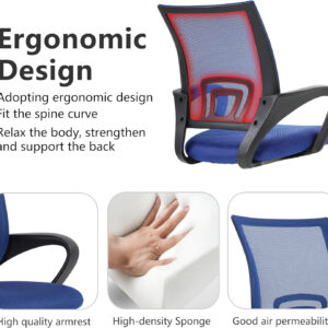 68873c866a6f8879dc544d922ca5caef3cfc71de483ebac3b9497.jpg Home Office Chair Ergonomic Desk Chair Mesh Computer Chair with Lumbar Support Armrest Executive Rolling Swivel Adjustable Mid Back Task Chair for Women Adults, Black