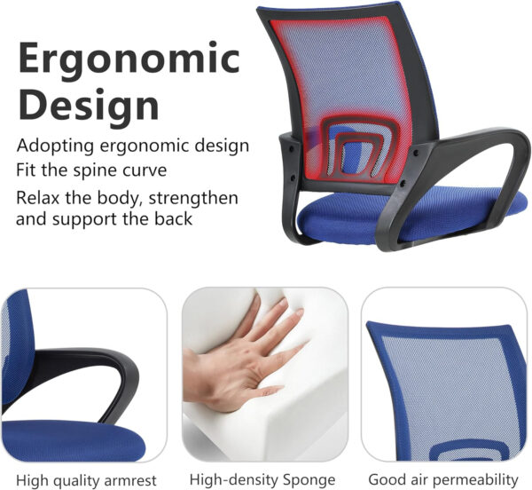 68873c866a6f8879dc544d922ca5caef3cfc71de483ebac3b9497.jpg Home Office Chair Ergonomic Desk Chair Mesh Computer Chair with Lumbar Support Armrest Executive Rolling Swivel Adjustable Mid Back Task Chair for Women Adults, Black