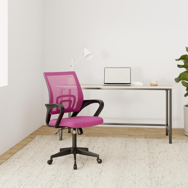 68873c893c65e762c0276bc455e59bdd398fc816b7cc411395a37.jpg Home Office Chair Ergonomic Desk Chair Mesh Computer Chair with Lumbar Support Armrest Executive Rolling Swivel Adjustable Mid Back Task Chair for Women Adults, Black