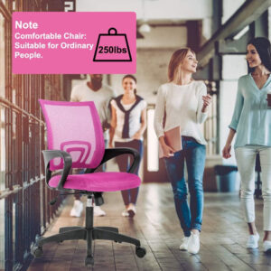 68873c8c5a881124b94d0cf14169f09936d09f6eb9087b1c2f801.jpg Home Office Chair Ergonomic Desk Chair Mesh Computer Chair with Lumbar Support Armrest Executive Rolling Swivel Adjustable Mid Back Task Chair for Women Adults, Black