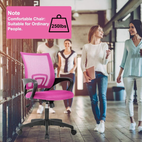 68873c8c5a881124b94d0cf14169f09936d09f6eb9087b1c2f801.jpg Home Office Chair Ergonomic Desk Chair Mesh Computer Chair with Lumbar Support Armrest Executive Rolling Swivel Adjustable Mid Back Task Chair for Women Adults, Black