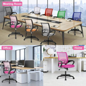 68873c8fd9904b47cc87a7049ed5e59335c553569c22a7f15f6af.jpg Home Office Chair Ergonomic Desk Chair Mesh Computer Chair with Lumbar Support Armrest Executive Rolling Swivel Adjustable Mid Back Task Chair for Women Adults, Black