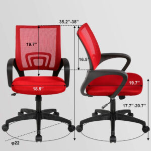68873c930a6804cd2d877af360db15340511c7e53e4f9b09439c9.jpg Home Office Chair Ergonomic Desk Chair Mesh Computer Chair with Lumbar Support Armrest Executive Rolling Swivel Adjustable Mid Back Task Chair for Women Adults, Black