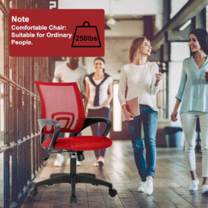 68873c93efd12884a017d01f25cbd2003bbe41269bf8c8f418fdc.jpg Home Office Chair Ergonomic Desk Chair Mesh Computer Chair with Lumbar Support Armrest Executive Rolling Swivel Adjustable Mid Back Task Chair for Women Adults, Black