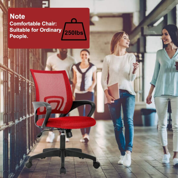 68873c93efd12884a017d01f25cbd2003bbe41269bf8c8f418fdc.jpg Home Office Chair Ergonomic Desk Chair Mesh Computer Chair with Lumbar Support Armrest Executive Rolling Swivel Adjustable Mid Back Task Chair for Women Adults, Black