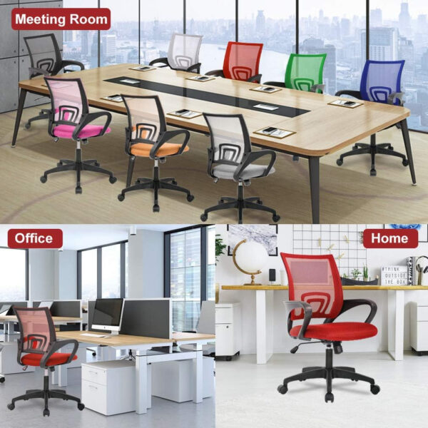 68873c94e831f5e0eb1e90edbce549cf26c530dbbf7e646a0d25e.jpg Home Office Chair Ergonomic Desk Chair Mesh Computer Chair with Lumbar Support Armrest Executive Rolling Swivel Adjustable Mid Back Task Chair for Women Adults, Black
