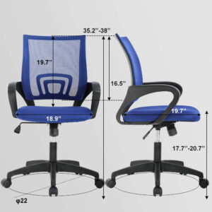 68873c99b23c8eb922ce1d0afe124fa9e47dc285ac0fd420a0180.jpg Home Office Chair Ergonomic Desk Chair Mesh Computer Chair with Lumbar Support Armrest Executive Rolling Swivel Adjustable Mid Back Task Chair for Women Adults, Black