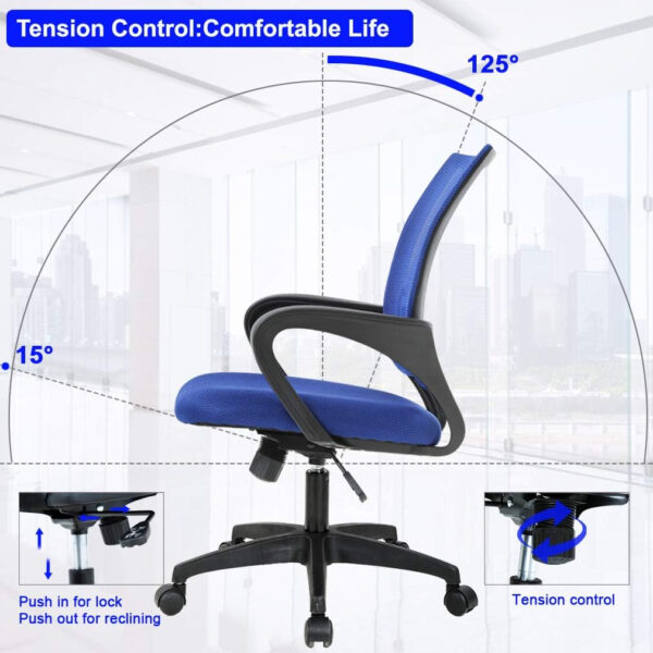 68873c9db0ad1ed53aaf8d0d99ccf604103b2fefc548da4f5626e.jpg Home Office Chair Ergonomic Desk Chair Mesh Computer Chair with Lumbar Support Armrest Executive Rolling Swivel Adjustable Mid Back Task Chair for Women Adults, Black