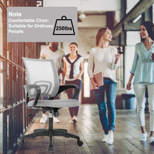68873ca34b050b2d7cdecc8a152a237085db9f438e603883ad6cc.jpg Home Office Chair Ergonomic Desk Chair Mesh Computer Chair with Lumbar Support Armrest Executive Rolling Swivel Adjustable Mid Back Task Chair for Women Adults, Black