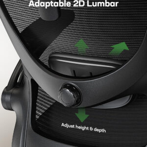 Marsail Ergonomic Office Chair: Office Computer Desk Chair with High Back Mesh and Adjustable Lumbar Support Rolling Work Swivel Task Chairs with Wheel 3D Armrests and Headrest