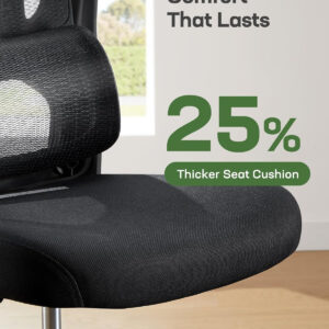 Marsail Ergonomic Office Chair: Office Computer Desk Chair with High Back Mesh and Adjustable Lumbar Support Rolling Work Swivel Task Chairs with Wheel 3D Armrests and Headrest