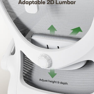 Marsail Ergonomic Office Chair: Office Computer Desk Chair with High Back Mesh and Adjustable Lumbar Support Rolling Work Swivel Task Chairs with Wheel 3D Armrests and Headrest