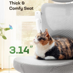 Marsail Ergonomic Office Chair: Office Computer Desk Chair with High Back Mesh and Adjustable Lumbar Support Rolling Work Swivel Task Chairs with Wheel 3D Armrests and Headrest