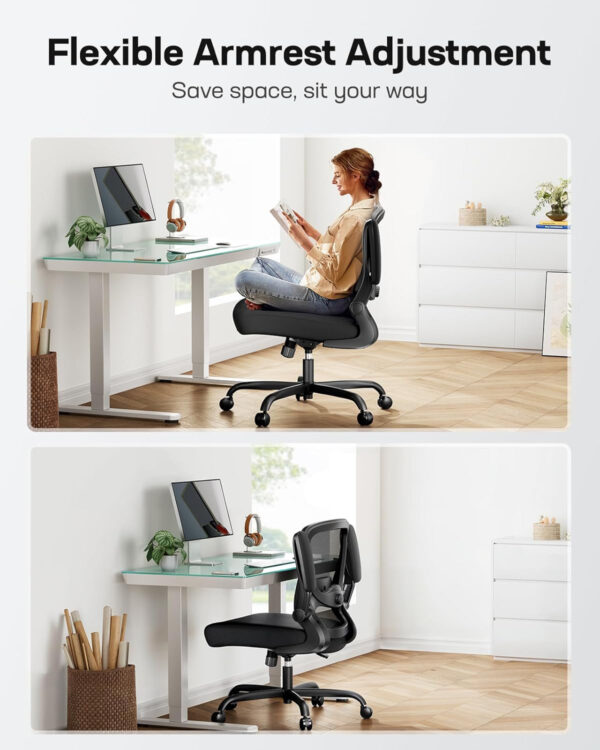 Marsail Ergonomic Office Chair: Office Computer Desk Chair with High Back Mesh and Adjustable Lumbar Support Rolling Work Swivel Task Chairs with Wheel 3D Armrests and Headrest