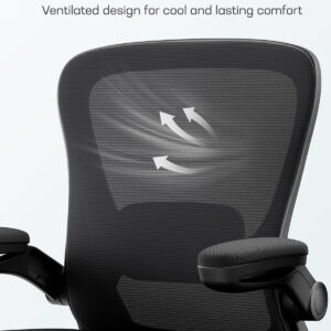 Marsail Ergonomic Office Chair: Office Computer Desk Chair with High Back Mesh and Adjustable Lumbar Support Rolling Work Swivel Task Chairs with Wheel 3D Armrests and Headrest