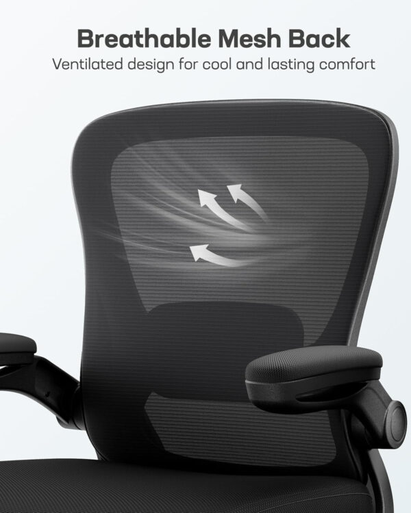 Marsail Ergonomic Office Chair: Office Computer Desk Chair with High Back Mesh and Adjustable Lumbar Support Rolling Work Swivel Task Chairs with Wheel 3D Armrests and Headrest