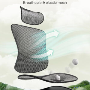 Marsail Ergonomic Office Chair: Office Computer Desk Chair with High Back Mesh and Adjustable Lumbar Support Rolling Work Swivel Task Chairs with Wheel 3D Armrests and Headrest