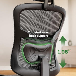 Marsail Ergonomic Office Chair: Office Computer Desk Chair with High Back Mesh and Adjustable Lumbar Support Rolling Work Swivel Task Chairs with Wheel 3D Armrests and Headrest