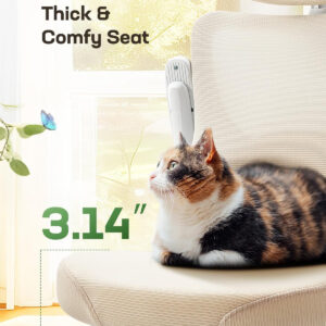 Marsail Ergonomic Office Chair: Office Computer Desk Chair with High Back Mesh and Adjustable Lumbar Support Rolling Work Swivel Task Chairs with Wheel 3D Armrests and Headrest