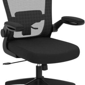FelixKing Office Chair, Ergonomic Desk Chair Breathable Mesh Chairs with Adjustable High Back Lumbar Support Flip-up Armrests, Executive Swivel Comfy Task Computer Chairs for Home Office Black