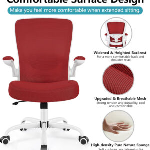 FelixKing Office Chair, Ergonomic Desk Chair Breathable Mesh Chairs with Adjustable High Back Lumbar Support Flip-up Armrests, Executive Swivel Comfy Task Computer Chairs for Home Office Black