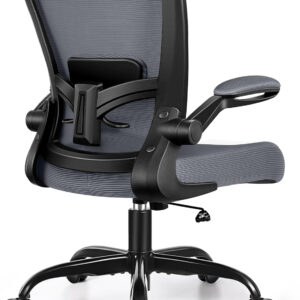 FelixKing Office Chair, Ergonomic Desk Chair Breathable Mesh Chairs with Adjustable High Back Lumbar Support Flip-up Armrests, Executive Swivel Comfy Task Computer Chairs for Home Office Black