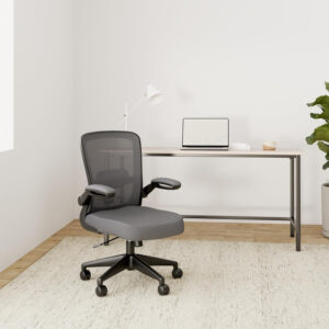 FelixKing Office Chair, Ergonomic Desk Chair Breathable Mesh Chairs with Adjustable High Back Lumbar Support Flip-up Armrests, Executive Swivel Comfy Task Computer Chairs for Home Office Black