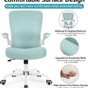 FelixKing Office Chair, Ergonomic Desk Chair Breathable Mesh Chairs with Adjustable High Back Lumbar Support Flip-up Armrests, Executive Swivel Comfy Task Computer Chairs for Home Office Black