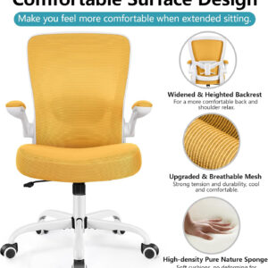 FelixKing Office Chair, Ergonomic Desk Chair Breathable Mesh Chairs with Adjustable High Back Lumbar Support Flip-up Armrests, Executive Swivel Comfy Task Computer Chairs for Home Office Black