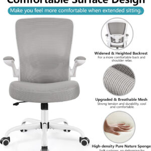 FelixKing Office Chair, Ergonomic Desk Chair Breathable Mesh Chairs with Adjustable High Back Lumbar Support Flip-up Armrests, Executive Swivel Comfy Task Computer Chairs for Home Office Black